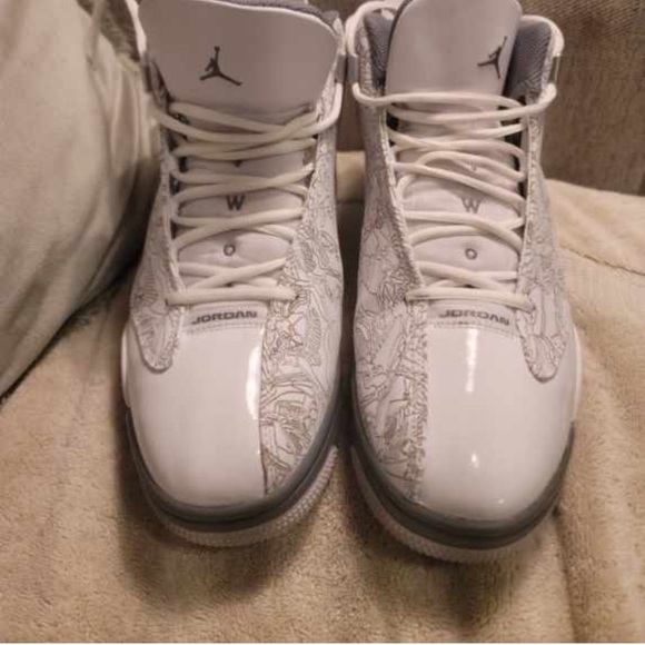 Nike Air Jordan Dub Zero White Cool Grey Sneakers 311046-107 Size 12 - Picture 4 of 6